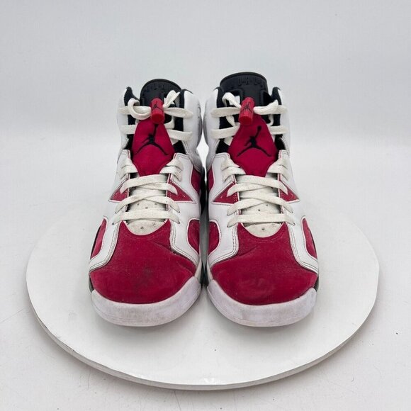 NIke Air Jordan 6 Retro Youth Sz 7Y Women 8.5 384665-106 Carmine White Red Shoes - Picture 2 of 7